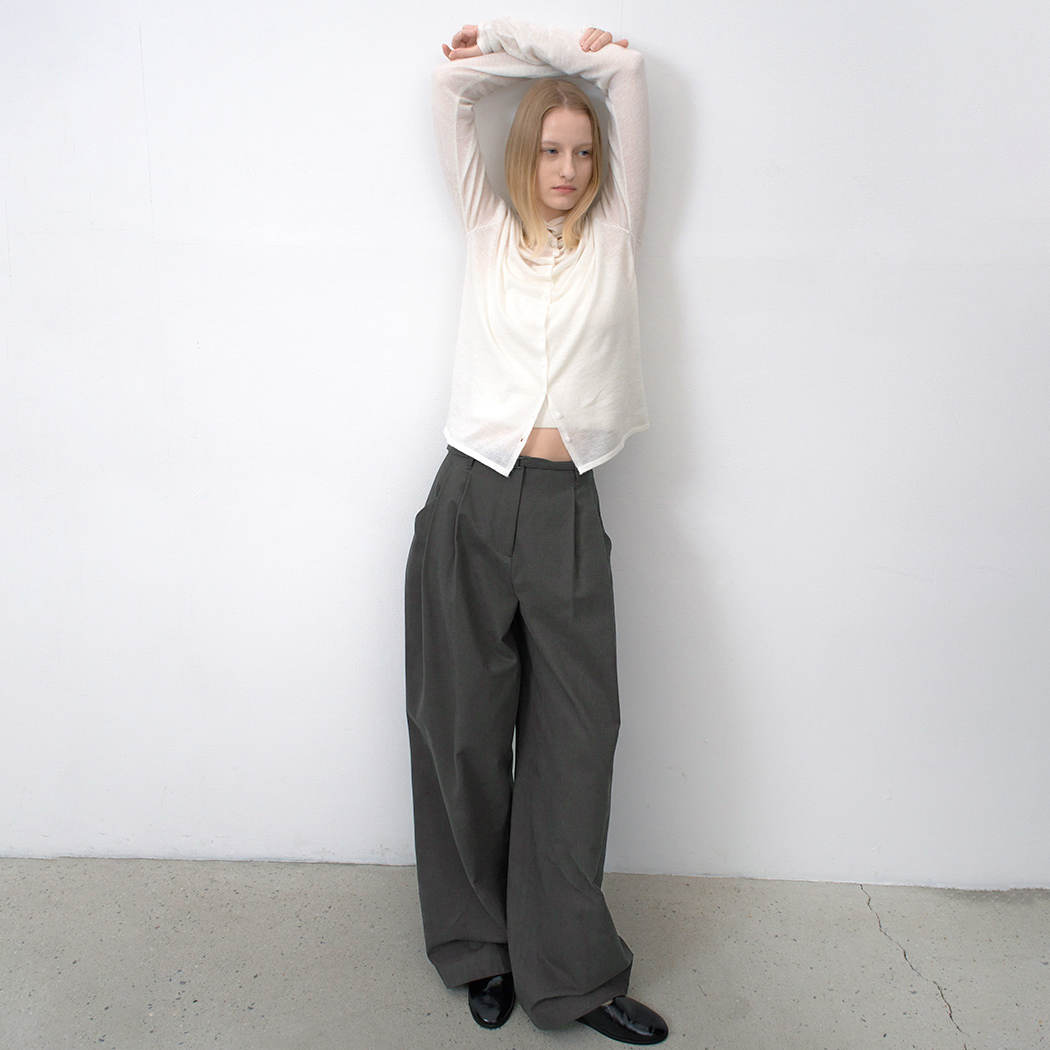 希少 NEIGHBORHOOD 上質 Check Two Tuck ER-PT TWO TUCK ER-PT GRAY